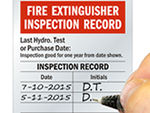 Professional Debossable Fire Extinguisher Inspection Labels & Tags Help Keep a Handy Record of Each Inspection.