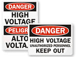 High Voltage Warning Signs