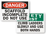 Ladder Warning & Instructional Signs