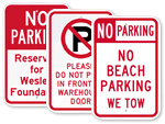 Custom No Parking Signs