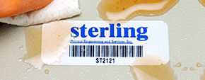Barcode labels with protective plastic