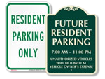 Resident Parking Only Signs