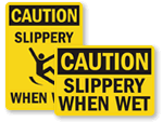 Slippery When Wet Signs