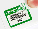 Stock Security Labels with Barcodes