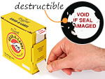 Destructible Grab a Label™ Dispenser Box