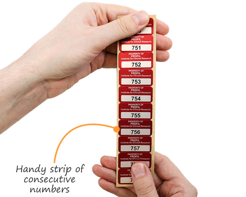 Numbered Metal Asset Tags & More Online