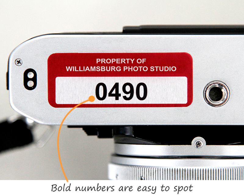 AlumiGuard Numbered Metal Asset Tags & Labels