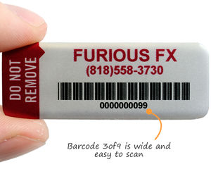 Aluminum barcode asset tags