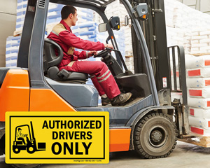 Authorized Drivers Only Label