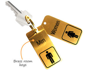 Brass room keys