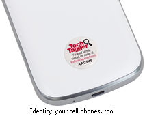 Cell phone asset tag