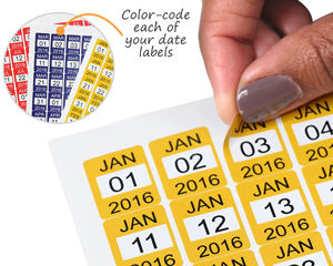 Color-code each of your date labels