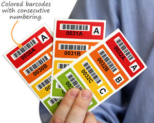 Colored barcode labels
