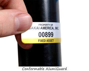 Conformable fixed asset tag
