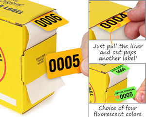 Measure Details about   Consecutively Numbered Labels Various Num 1.5" X 0.75" Paper Material 