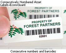 Consecutively Numbered Asset Labels