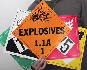 Explosive 1.3F 1 Placard