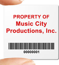 Square vinyl barcode labels