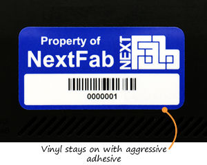 Economy vinyl barcode labels