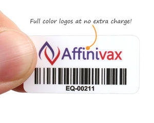 Full color vinyl barcode labels