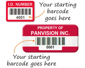 Custom ID Number Barcode Labels