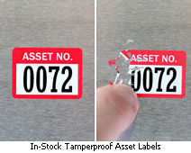 In-Stock Tamperproof Asset Labels