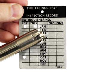 4/5 Year Record Fire Extinguisher Tags