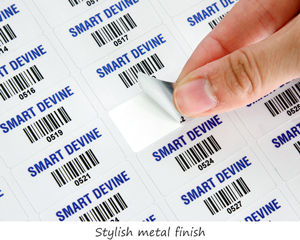 Metal polyester barcode labels