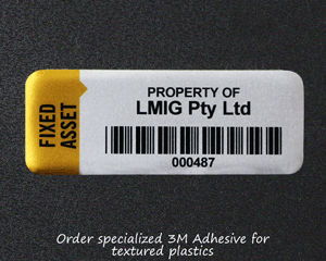 Metal tag for fixed assets