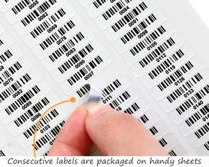 Mini barcode labels