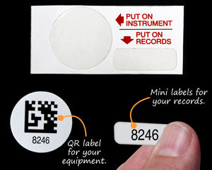 QR and Mini Label for Equipements and Records