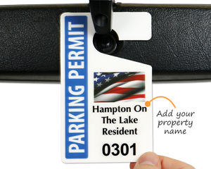 Patriotic parking tags