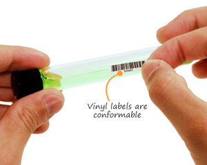 Preprinted micro labels for laboratories