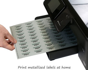 Print your own metallized barcode labels