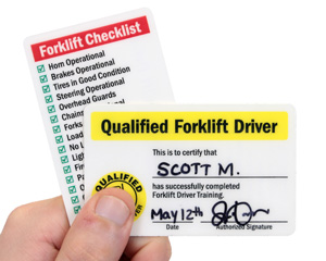 Qualified Forklift Driver Wallet Card