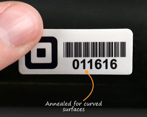 Small conformable metal asset tags