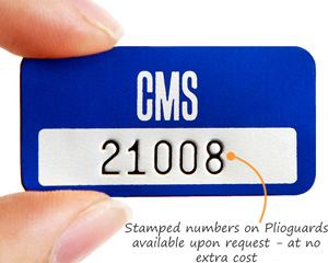 Stamped metal asset tags