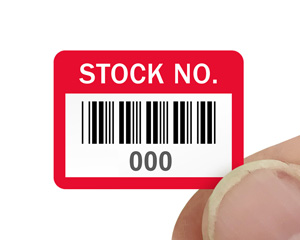 Stock Number Labels With Barcode
