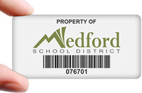 Full Color Barcode Asset Tag Templates   1.5' x 3' Size