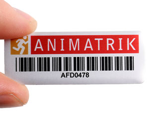 Full Color Barcode Asset Tag Templates - 0.75 'x 2"