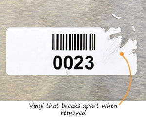 Tamper evident barcode labels