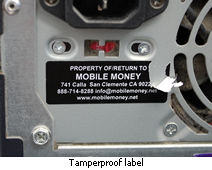 Tamperproof and destructible asset label for computers