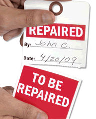 Two Part Repair Tag