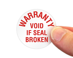 warranty void if broken approval seals
