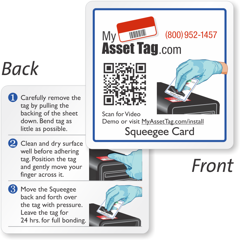 Asset Tag Squeegee Card, SKU ATSQUEEGEEFree