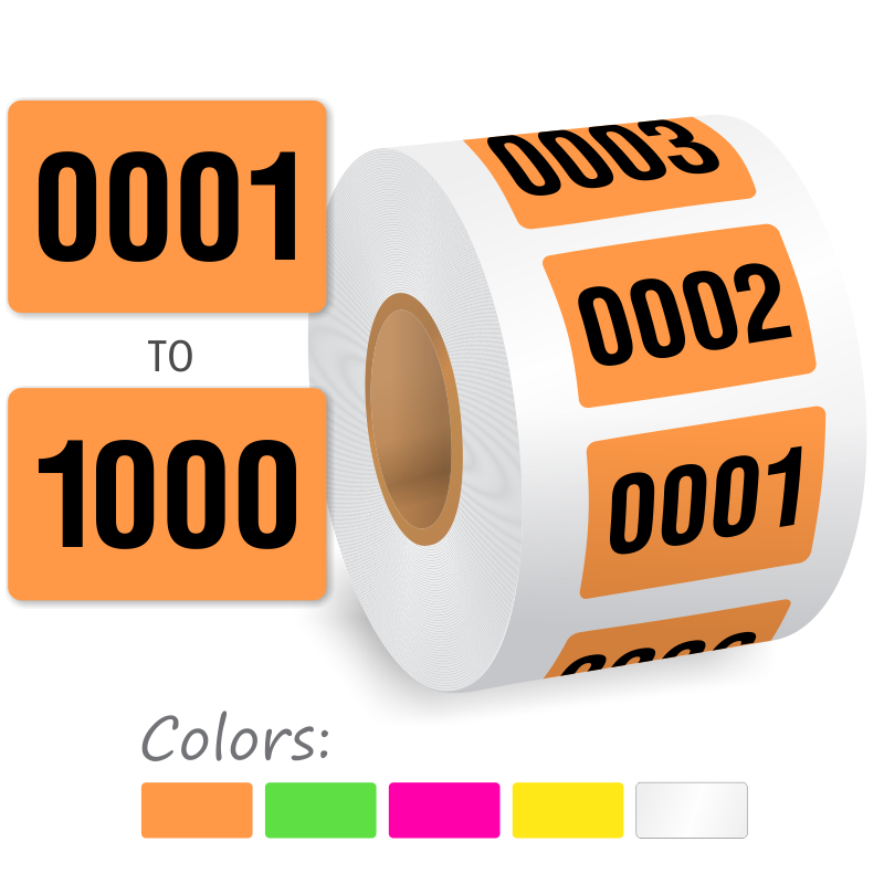 Details about   3001-4000 Consecutive Numbers Counting Stickers Inventory Labels 3"x1.5", 3PK 