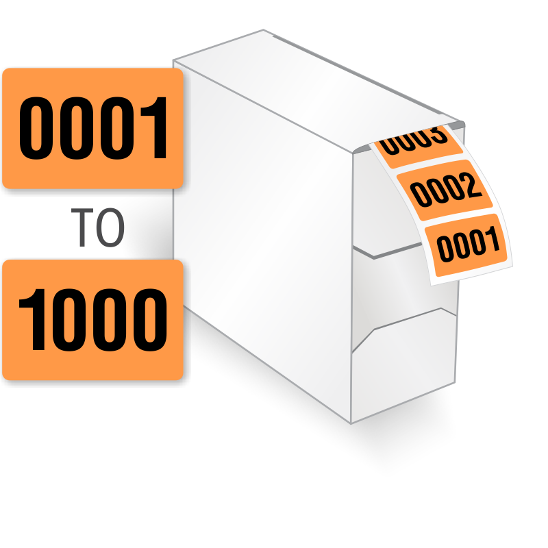 1 to 1000 Consecutive Number Labels - TownStix