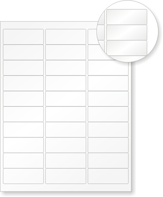 Blank Laser Printable Sheets Labels, SKU: LZR-AT-VINYL-D