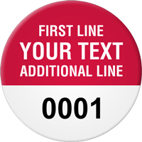Customizable Circular Numbered Tags