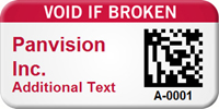 Void If Broken Custom 2D Barcode Asset Tag